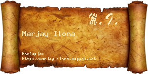 Marjay Ilona névjegykártya